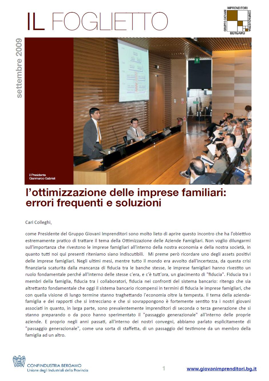 Il Foglietto settembre 2009