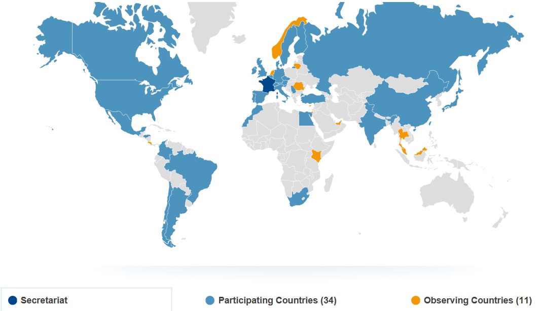 Paesi partecipanti all'ISO/TC 279 (aggiornamento 06/06/2016)